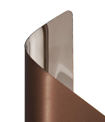 Small Wall Lamp 8W LED Satin Brown/Polished Chrome/Frosted
